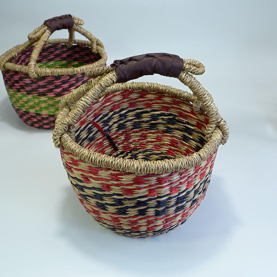 3-piece woven straw basket set: weaving the aesthetics of life with natural colors