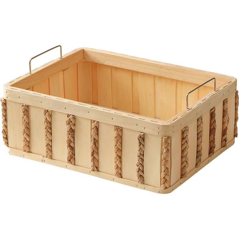 Wooden Woven Storage Basket (Set of 2): A Storage Aesthetic That Blends Nature and Craftsmanship