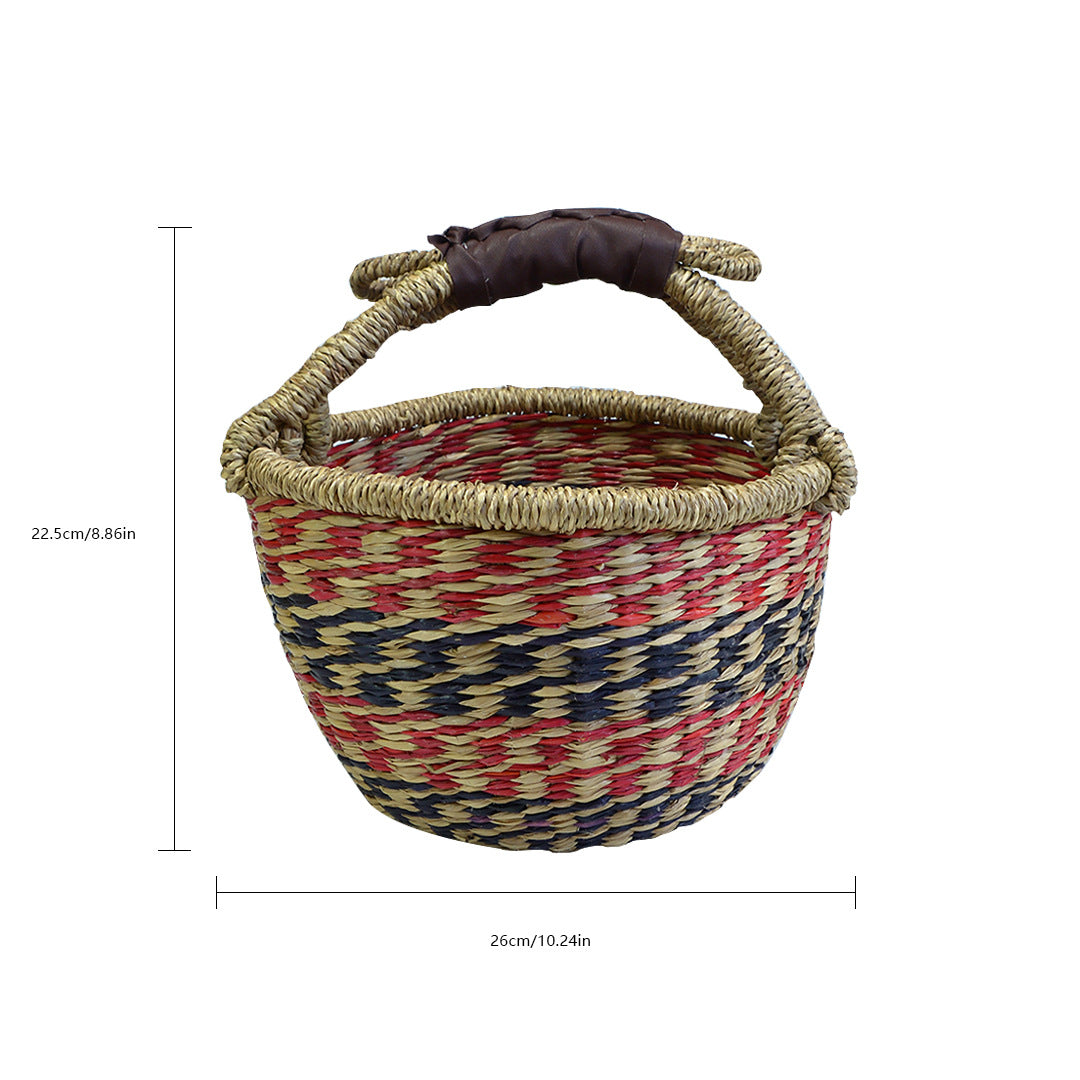 3-piece woven straw basket set: weaving the aesthetics of life with natural colors