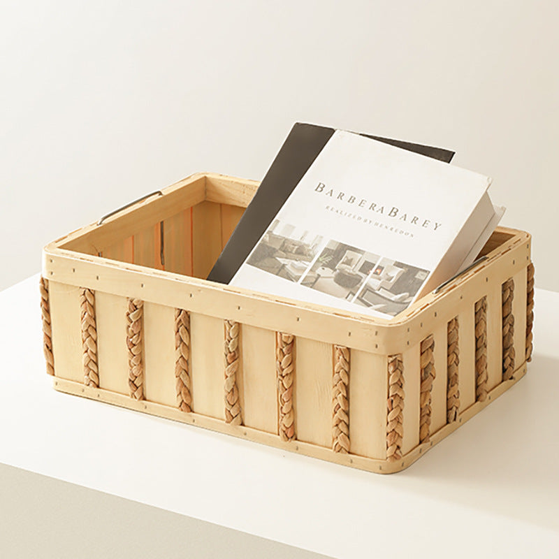 Wooden Woven Storage Basket (Set of 2): A Storage Aesthetic That Blends Nature and Craftsmanship