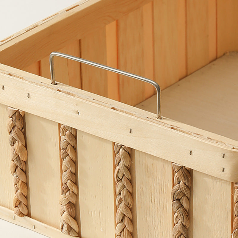 Wooden Woven Storage Basket (Set of 2): A Storage Aesthetic That Blends Nature and Craftsmanship