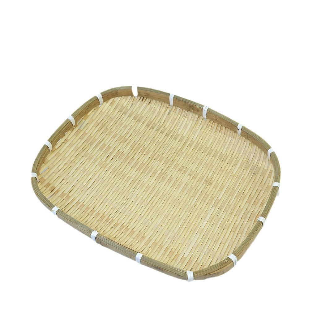 3-Pack Square Bamboo Woven Baskets (28cm/33cm/38cm) – Handmade Storage and Serving Trays for Fruits, Bread, Vegetables, Snacks, and Home Organization