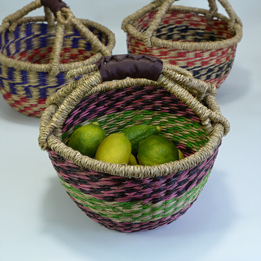 3-piece woven straw basket set: weaving the aesthetics of life with natural colors
