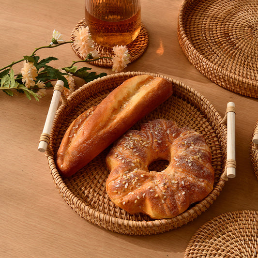 3-Piece Minimalist Rattan Tray Set | Small Size Contains Big Lifestyle Aesthetics